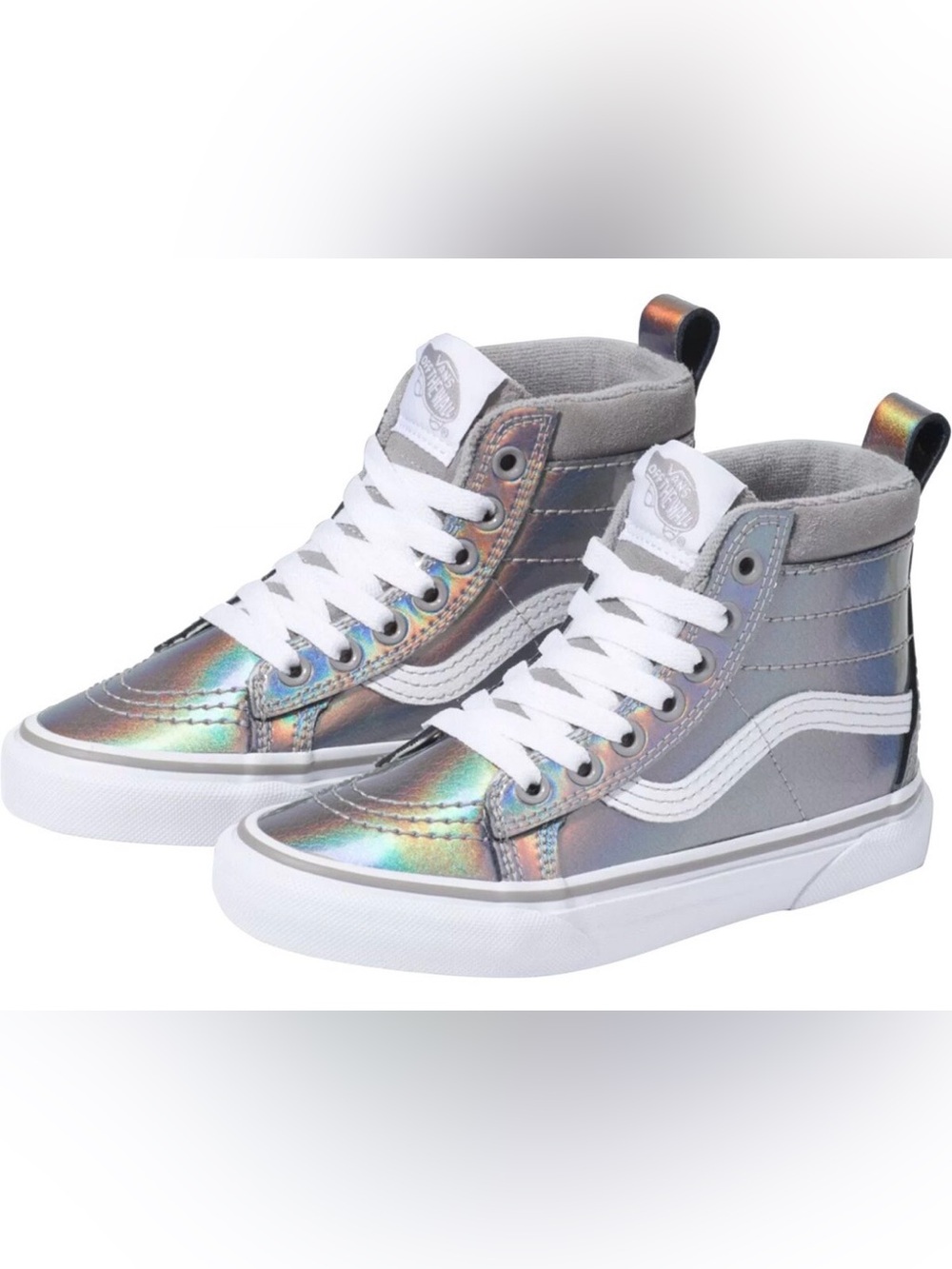 Vans SK8 - Hi MTE Mermaid Metallic Silver Girls Sz 2